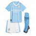 Billige Manchester City Erling Haaland #9 Hjemmetrøye Barn 2023-24 Kortermet (+ korte bukser)